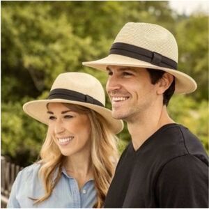 Solar Escape Women's UV Grasslands Woven Hat With Chinstrap Sunglasses Loops